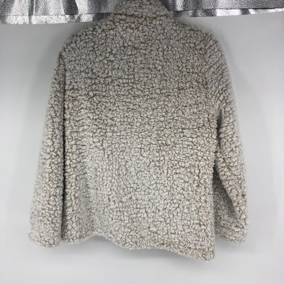 Draper's & Damon's Silver Linings Sherpa Jacket Medium Beige Cafe NWOT - Picture 3 of 5